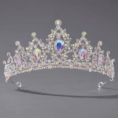 Kroon voor dames-Prinsessenkroon-Diadeem-Kroon-Strass-Elegant en Duurzaam - Geschikt voor Verschillende Gelegenheden-Haarsieraad-Stijl 103