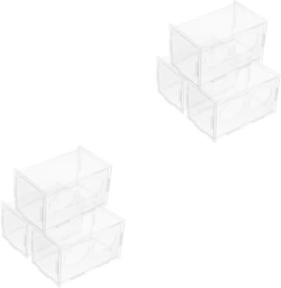 Kippen Voederbak - Veevoer Dispenser - Pluimvee Voeren - Twee Compartimenten - 6 Stuks - Transparant