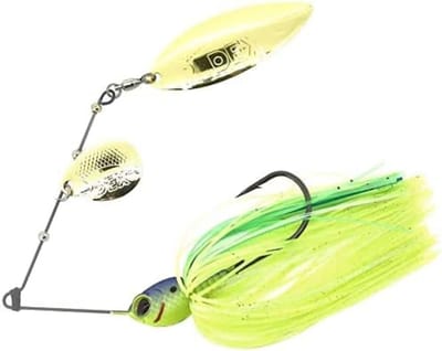 Spinner Bait Hengelsport - Vis Aas - Vissen Op Roofvis - Tungsten Kop Stabiliteit - 7 Gram - Blauw Groen