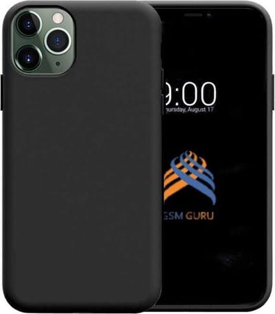Siliconen back cover case - Geschikt voor iPhone 11 Pro Max - TPU hoesje - Zwart