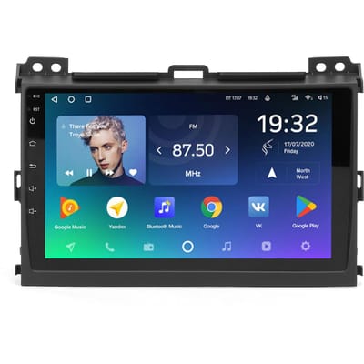 Lecteur Vidéo Multimédia de Voiture 1 Go + 16 Go 1024x600 pour Android 10.1 Remplacement pour Land Cruiser Prado 120 2004 2009 blue