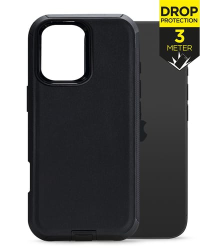 Mobilize Hoesje geschikt voor Apple iPhone 17 Telefoonhoesje Hardcase | Mobilize Defender Backcover Shockproof | Schokbestendig Telefoonhoesje | Anti Shock Proof - Zwart