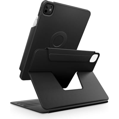UNIQ Rovus Snapmount Magnetische 360 Graden Roterende Afneembare Hoes voor iPad Pro 13  M4 2024 / M5 2025 Zwart