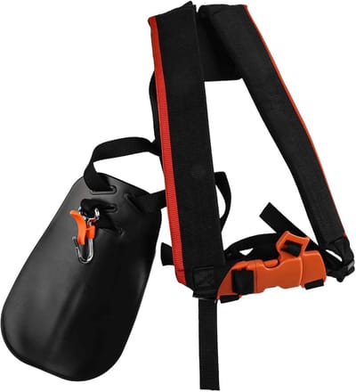 Draagsysteem Grastrimmer - Schouderharnas Bosmaaier - Veilig Gras Werk - Verstelbaar Gevoerd - Nylon Materiaal - Oranje Zwart