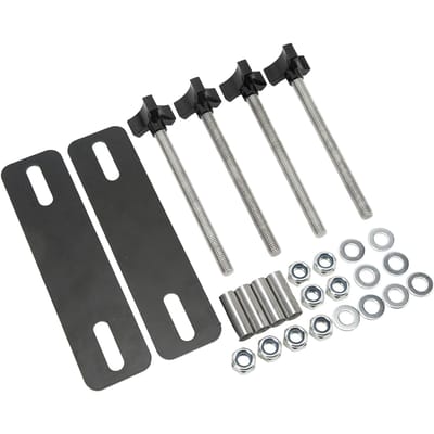 Off Road Trekkrachtplaten Montagepennen Verstelbare Beugels Set voor 12-17 cm Herstelplaten Zwart