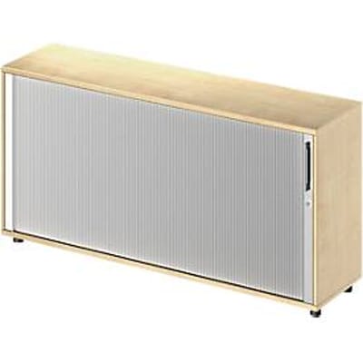 Schäfer Shop Genius Roldeurkast met dwarse roldeur TETRIS WOOD, 2 ordnerhoogten, B 1600 mm, hoogte incl. glijders, esdoornpatroon