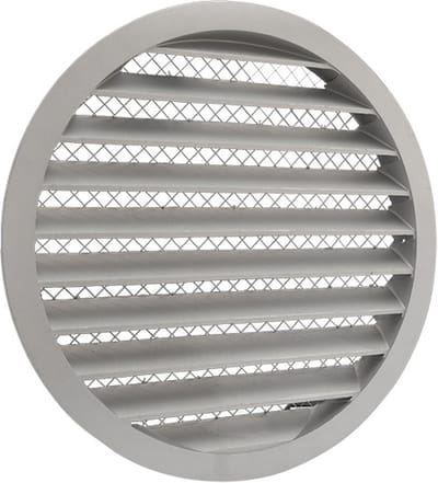 ALU schoepenrooster met grofmazig gaas Ø400mm