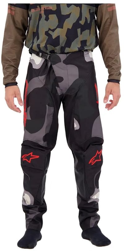Alpinestars Racer Tactical Grijs Camo Rood Fluo - Maat 30 - Broek