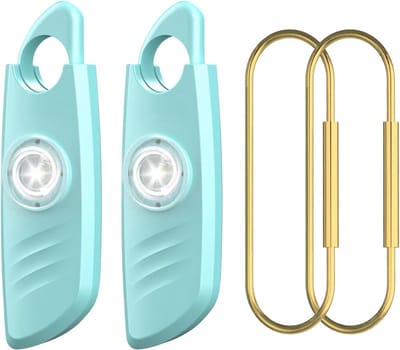 2 Stuks - 140 dB - Persoonlijke Alarm - Met LED Zaklamp En Sleutelhanger - Persoonlijk Zakalarm - Paniekalarm - Anti Wolf Fluitje - Sleutelhanger - Zelfverdediging Sleutelhanger - paniekalarm - Veiligheid Alarm - Voor Vrouwen, Meisjes En Ouderen