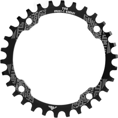 Aluminium 30T Kettingblad voor Mountainbike met Positieve en Negatieve Tand, Zwart, Lichtgewicht en Duurzaam