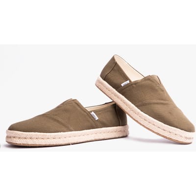 Espadrilles Toms Alp Rope 2.0 10019899 Olive Recycled Cotton Slubby Woven