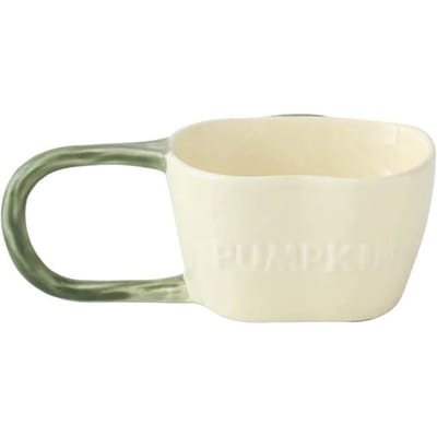 300ml Creatieve Leuke Grote handvat Keramische Mok Met Lepel Ins stijl Pompoen Kop Koffiekopje Afternoon tea kopje Cadeau voor stel Waterbekers 300ml beige