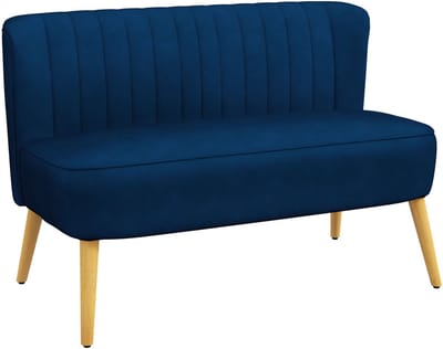 Homcom Loveseat-Polyester-117L x 56,5B x 77H cm-Blauw