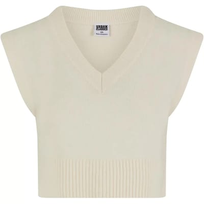 Urban Classics - Soft Knit Pullunder Mouwloze top - M - Creme