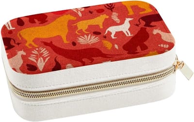 Juwelendoos - Opberger - Sieraden Opbergen - Dubbele Laag - 5.5 x 15.5 x 10.5 cm - Rood
