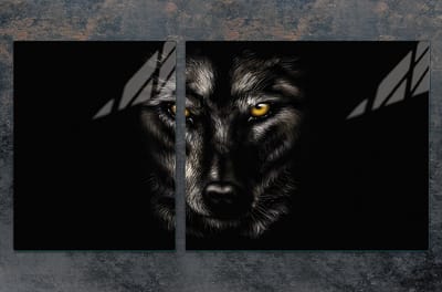 TMK ArtDeko - Snijplank - Glas - 100x52 cm - Wolf Print