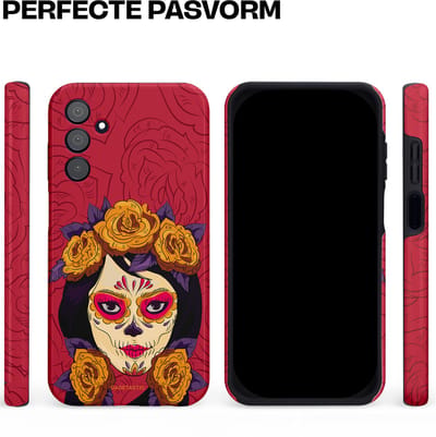 Casetastic Hoesje Geschikt voor Samsung A15 (5G/4G) - Stijlvolle Beschermende Duo-layer Case - Middernachtmasker