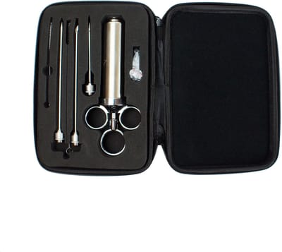EldurApi BBQ Injectiespuit - RVS - Inclusief 2 Naalden - 17 cm - Vlees Injecteren - Marinade Injector - Kamado