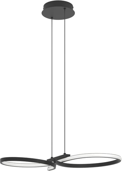 EGLO Serpins Hanglamp - LED - 66 cm - Zwart|Wit