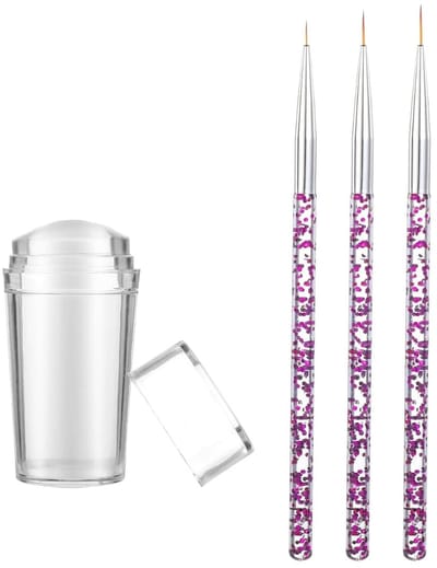 Dailygoods- Nagelstempel Transparant - Complete Nagelkunstset - Siliconen Schraper - Nagelkunstkwasten - Perfecte Manicure - Gedetailleerde Tekeningen