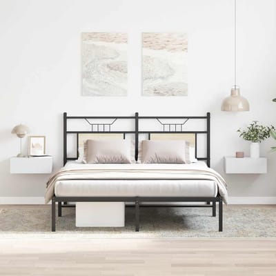 vidaXL - Nachtkastjes - 2 - st - zwevend - 40x30x15 - cm - bewerkt - hout - wit