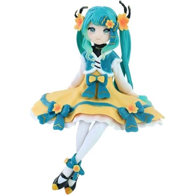 En Stock FuRyu Hatsune Miku Stopper à Nouilles Série Fée des Fleurs -Ver. Anémone- 14CM PVC Figurines d'Action Anime Modèle Collection Jouet