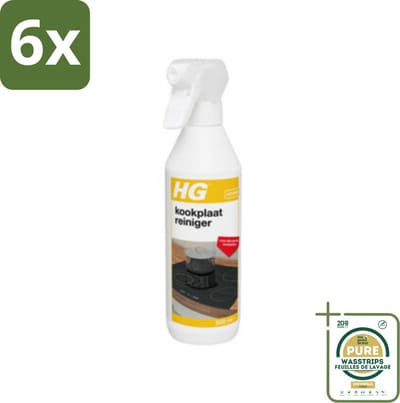 HG Kookplaatreiniger 500 ml - Voordeelverpakking - 6 stuks - Keramische kookplaat schoonmaken - Vet verwijderen kookplaat