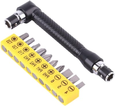 L-vormige 1/4 inch inbussleutel met dubbele kop voor hoekschroeven en moeren, ideaal voor krappe ruimtes en precisiewerk