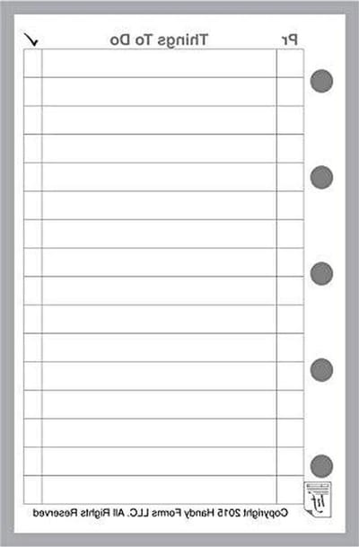 Planner Inlegvellen - To-Do Lijst - Taken Organiseren - Mini Formaat - 50 Vel - Wit