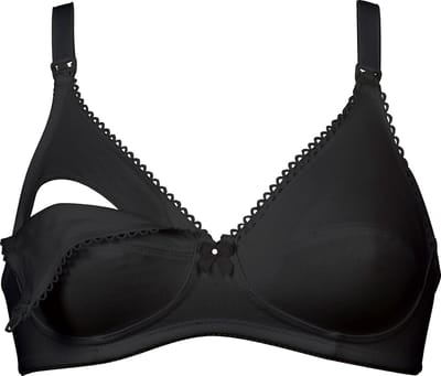 Naturana - Katoenen voedingsbh zonder beugel - 5089 - Zwart - 100C