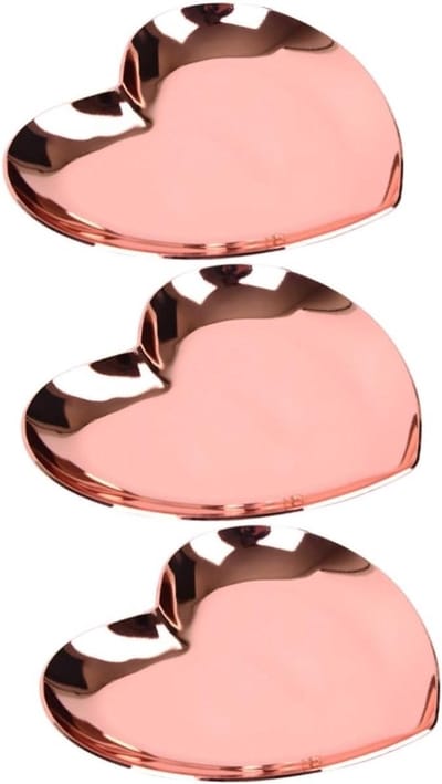 Sieraden Schaal - Opberger Houder - Sieraden Organiseren - Hartvorm Design - 3 Stuks - Rosé Goud