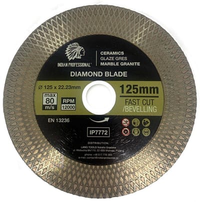 Makita Indian Professional Serie - Diamantzaagblad - 125mm - Snelsnijtechnologie - Voor Droog en Nat Gebruik