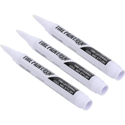 6 Pièces Marqueurs pour Pneus Longue Durée Lettrage de Pneus Contour Précis Multifonctionnel Pneu Blanc white