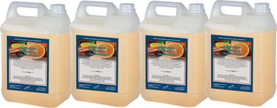 Handzeep Sweet Orange & Cedarwood 5 liter - set van 4 stuks - navulling - Voordeelverpakking