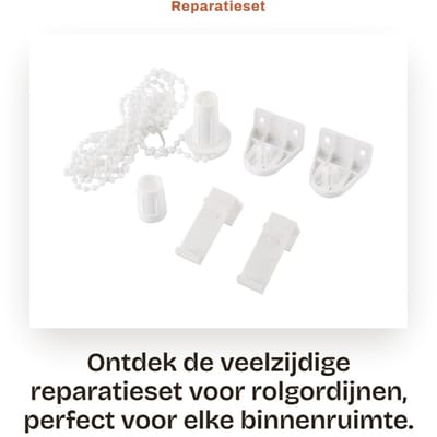 Dailygoods- Reparatieset voor Rolgordijnen - Inclusief Koppeling/Houder/Ketting - Bevestigingsset voor Standaard Rolluiken - Duurzaam Kunststof - Eenvoudige Doe-Het-Zelf Montage - Rolluikset