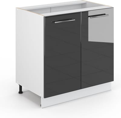 Vicco Fame-Line Halfhoge kast – 80 x 82 cm met legplank, zonder werkblad Antraciet Hoogglans