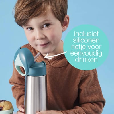 b.box Drinkfles en Waterfles | Geïsoleerd, Dubbelwandig, Roestvrij Staal | Houdt Drankjes tot 15 Uur Koud en tot 8 Uur Warm | 500 ml