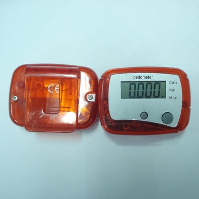 Stappenteller - Calorieënteller Afstandsmeter - Fitness Doelen Bereiken - Lichtgewicht Riemclip - 4.8 cm - Rood