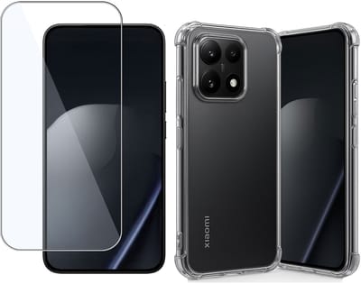 TechNow Hoesje + Screenprotector geschikt voor Xiaomi 15T Hoesje Screenprotector - Tempered Glass - Extreme Shock Case Transparant