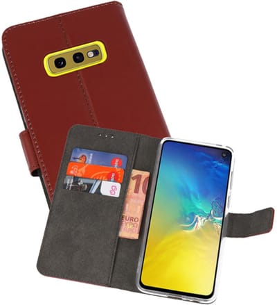 Booktype Telefoonhoesjes - Bookcase Hoesje - Wallet Case - Geschikt voor Samsung Galaxy S10e - Bruin