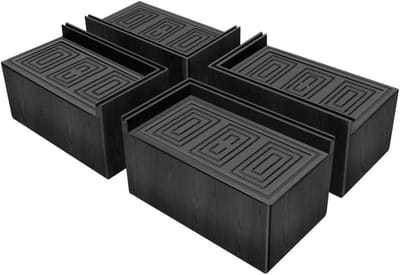 Verhoog je meubels met 4 stuks rubberen stapelbare risers voor sofa, bed en tafel - ideaal voor meer ruimte en comfort
