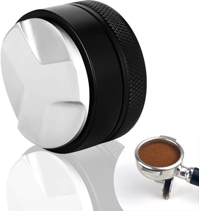 Dailygoods- Distributeur 58 mm - Nivelleer gereedschap - Roestvrij staal - Zwart - Cadeau voor koffieliefhebbers - Matte textuur - Koffieleveler