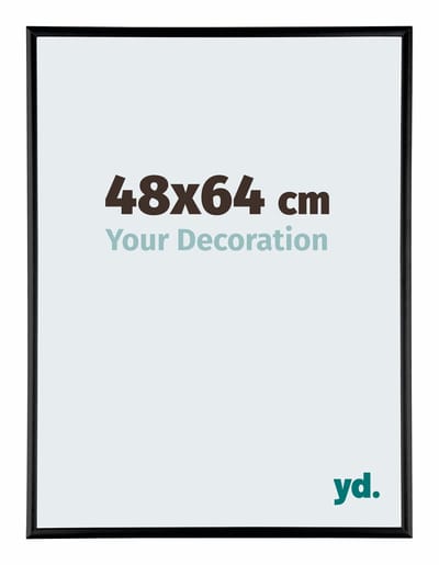 Your Decoration - Fotolijst 48x64 cm - Aluminium - Zwart Hoogglans - Kent