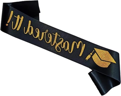 Afstudeer Sjerp - Diploma Decoratie - Feest Viering - Klaar om te Dragen - 85 x 9.5 cm - Zwart