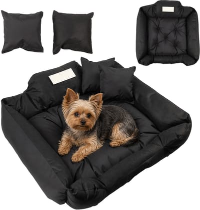 GreenBlue - Dierenmand - Hondenbed - 75 x 65 cm, binnenafmetingen 60 x 50 cm GB241 BL - Zwart