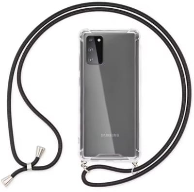 CHPN -Telefoonhoesje geschikt voor Samsung Galaxy S20 - Telefoon hoes - Telefooncover - Geschikt voor Samsung Galaxy A20 - iPhonehoesje - Transparant - Met koord