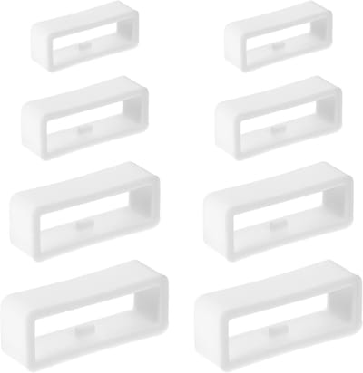 Siliconen horlogebandjes set van 8 stuks voor 18mm/20mm/22mm/24mm horloges, waterdicht en duurzaam polsbandje voor heren en dames
