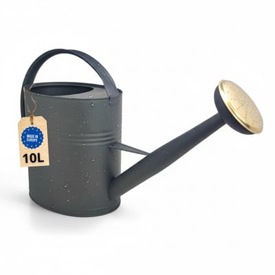Unyqoos® Grote metalen gieter van 10 liter met afneembare sproeikop voor veelzijdig gebruik