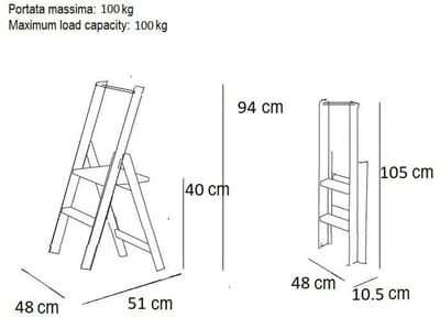 Praktische en Functionele Trapladder van Massief Beukenhout
