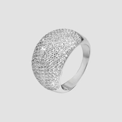 AKZENT Akzent damesring "Delsin" van 925 Sterlingzilver, gerhodineerd, duurzaam, Gr.
